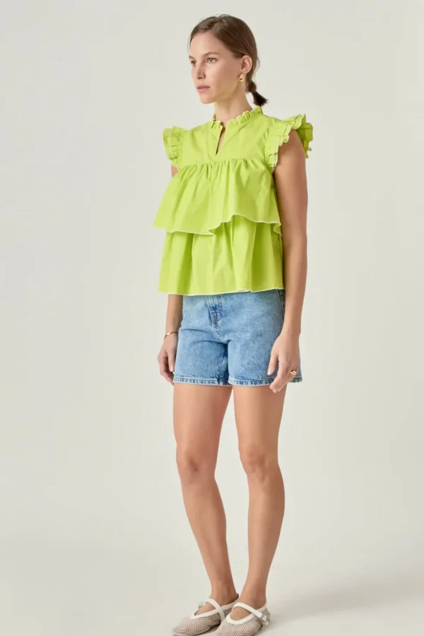 ENGLISH FACTORY Shirts & Blouses | Tops*- Sleeveless Tiered Top