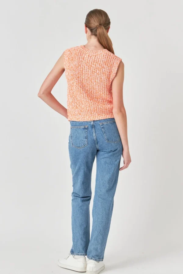 ENGLISH FACTORY Sweaters & Knits | Tops*- Sleeveless Ribbed Knit Sweater
