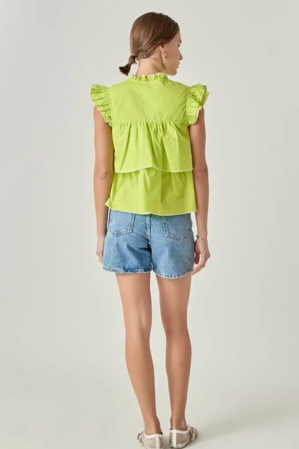 ENGLISH FACTORY Shirts & Blouses | Tops*- Sleeveless Tiered Top