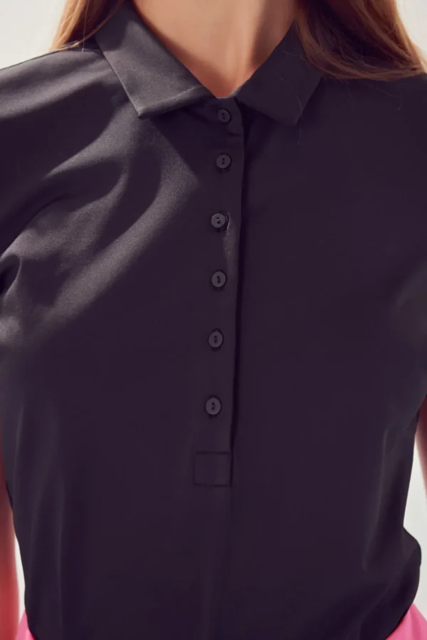 ENGLISH FACTORY Tops*- Sportswear Short Sleeve Stretched Top