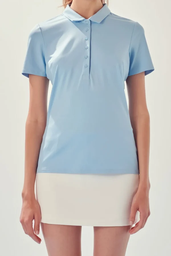 ENGLISH FACTORY Tops*- Sportswear Short Sleeve Stretched Top