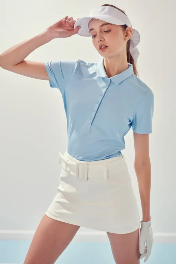 ENGLISH FACTORY Tops*- Sportswear Short Sleeve Stretched Top