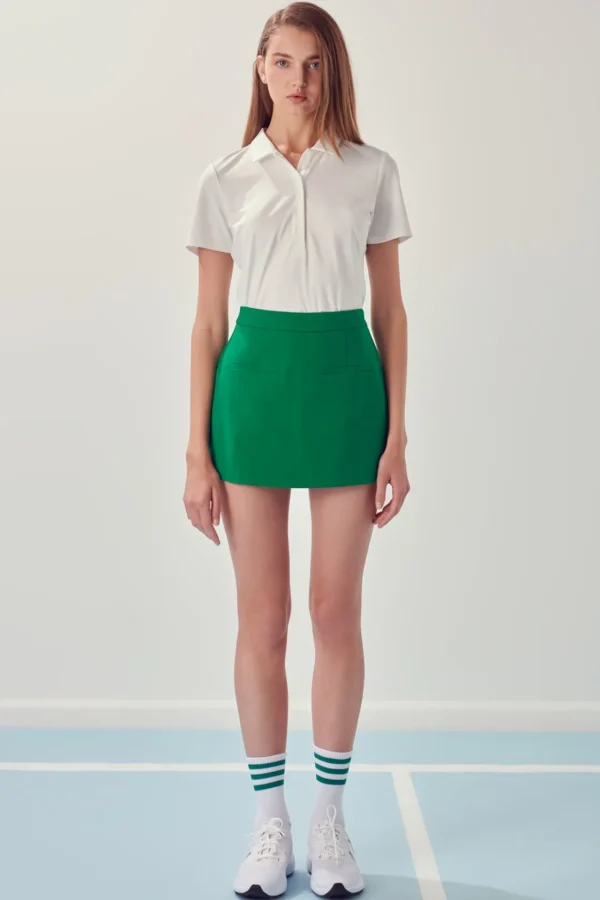 ENGLISH FACTORY Tops*- Sportswear Short Sleeve Stretched Top