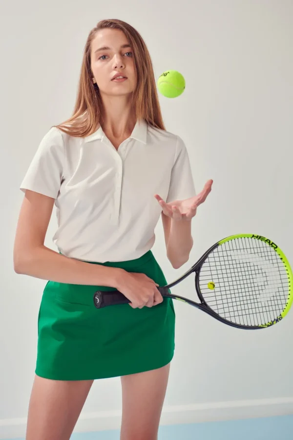 ENGLISH FACTORY Tops*- Sportswear Short Sleeve Stretched Top