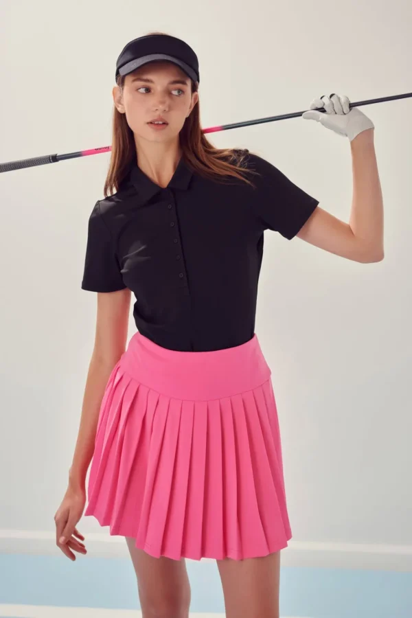 ENGLISH FACTORY Tops*- Sportswear Short Sleeve Stretched Top