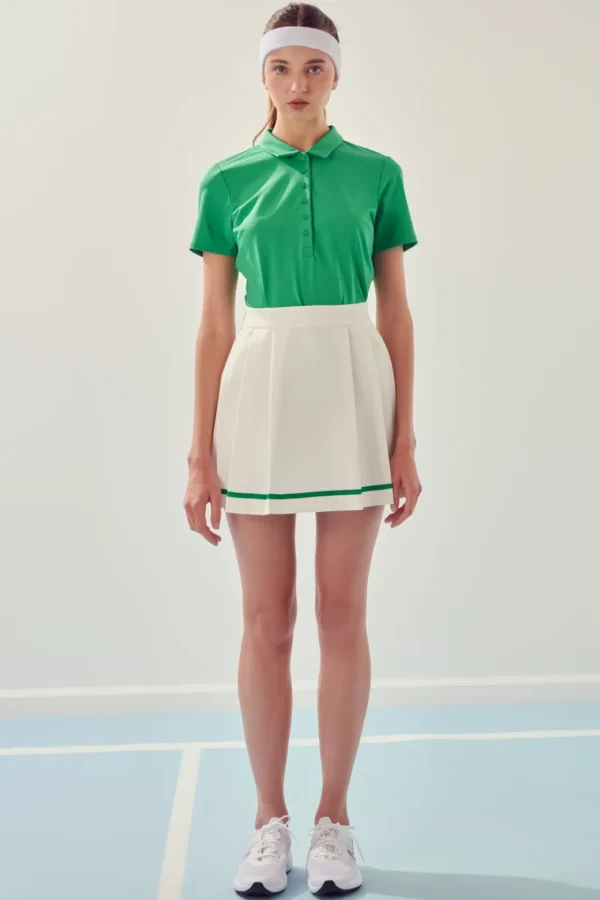 ENGLISH FACTORY Tops*- Sportswear Short Sleeve Stretched Top