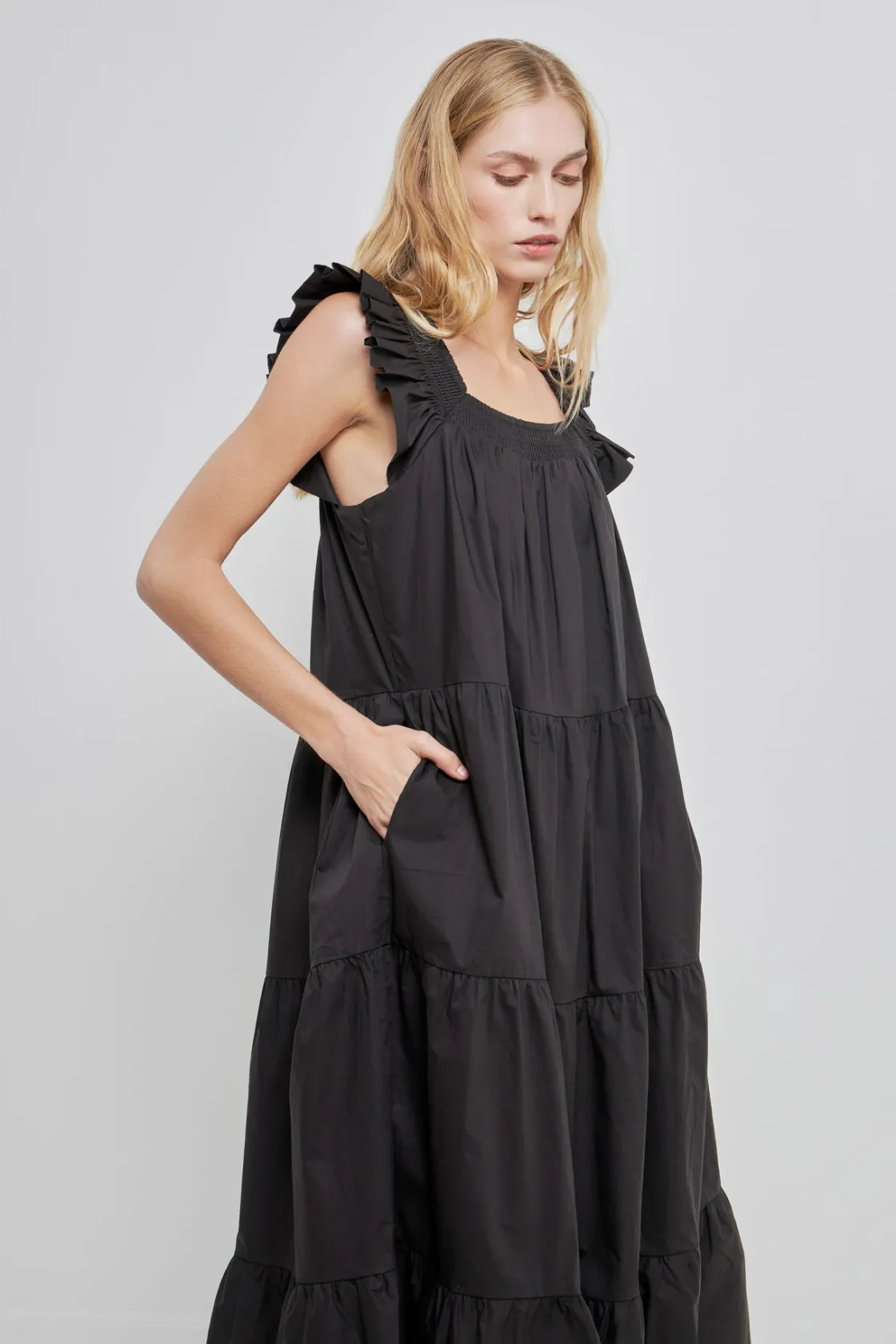 english_factory__square_n_18-1.webp ENGLISH FACTORY Boho Dresses | Tops*- Square Neck Ruffle Detail Tiered Midi Dress