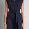 ENGLISH FACTORY Tops*- Stitch Detailed Mini Dress NAVY