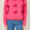 ENGLISH FACTORY Sweaters & Knits*- Strawberry Crew Neck Knit PINK