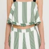 ENGLISH FACTORY Tops*- Stripe Crop Top