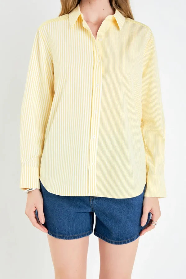 ENGLISH FACTORY Shirts & Blouses | Tops*- Stripe Colorblock Shirts