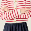 ENGLISH FACTORY Sweaters & Knits | Tops*- Stripe Cardigan OFFWHITE/RED