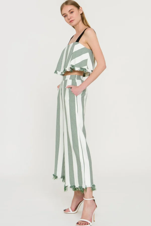 ENGLISH FACTORY Tops*- Stripe Crop Top
