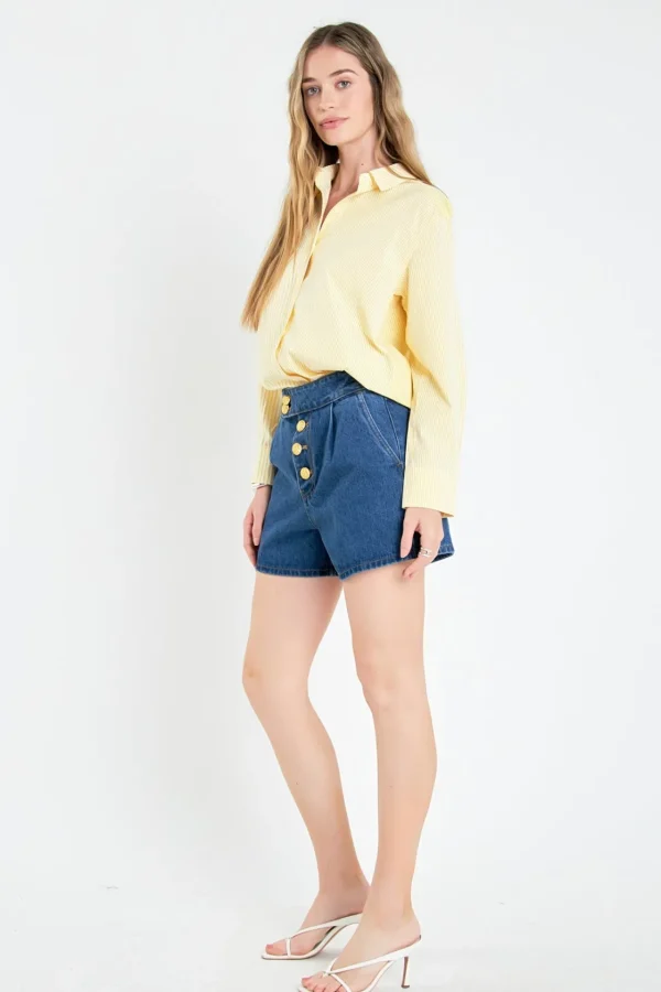 ENGLISH FACTORY Shirts & Blouses | Tops*- Stripe Colorblock Shirts