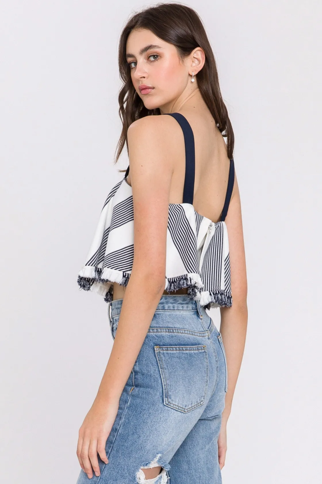 english_factory__stripe_c_13.webp ENGLISH FACTORY Tops*- Stripe Crop Top