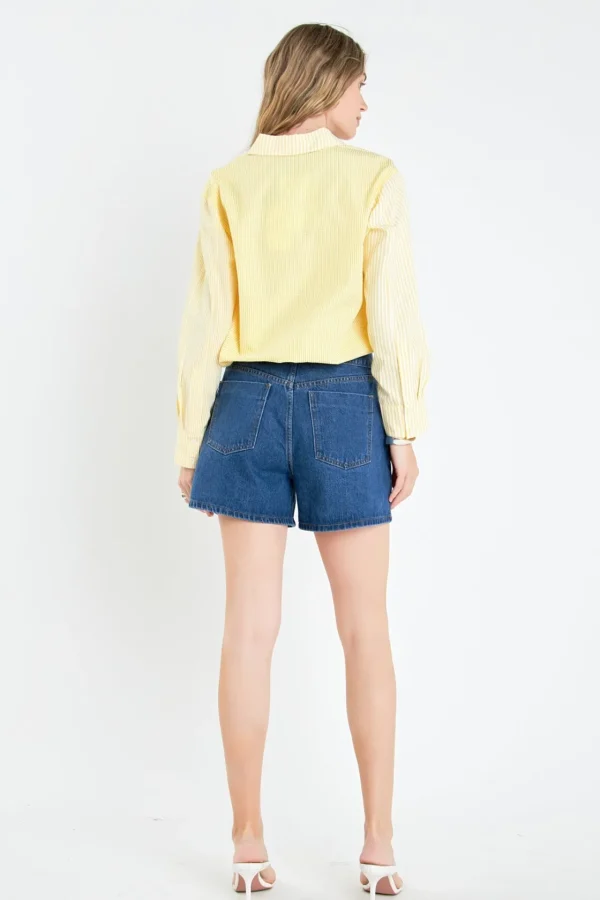 ENGLISH FACTORY Shirts & Blouses | Tops*- Stripe Colorblock Shirts