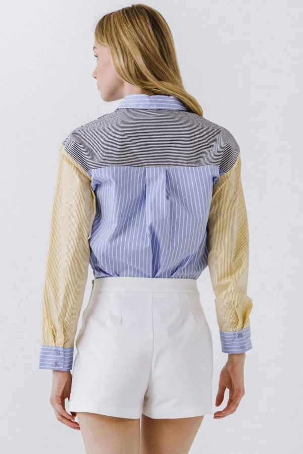 ENGLISH FACTORY Shirts & Blouses | Tops*- Stripe Color Block Shirt MULTI