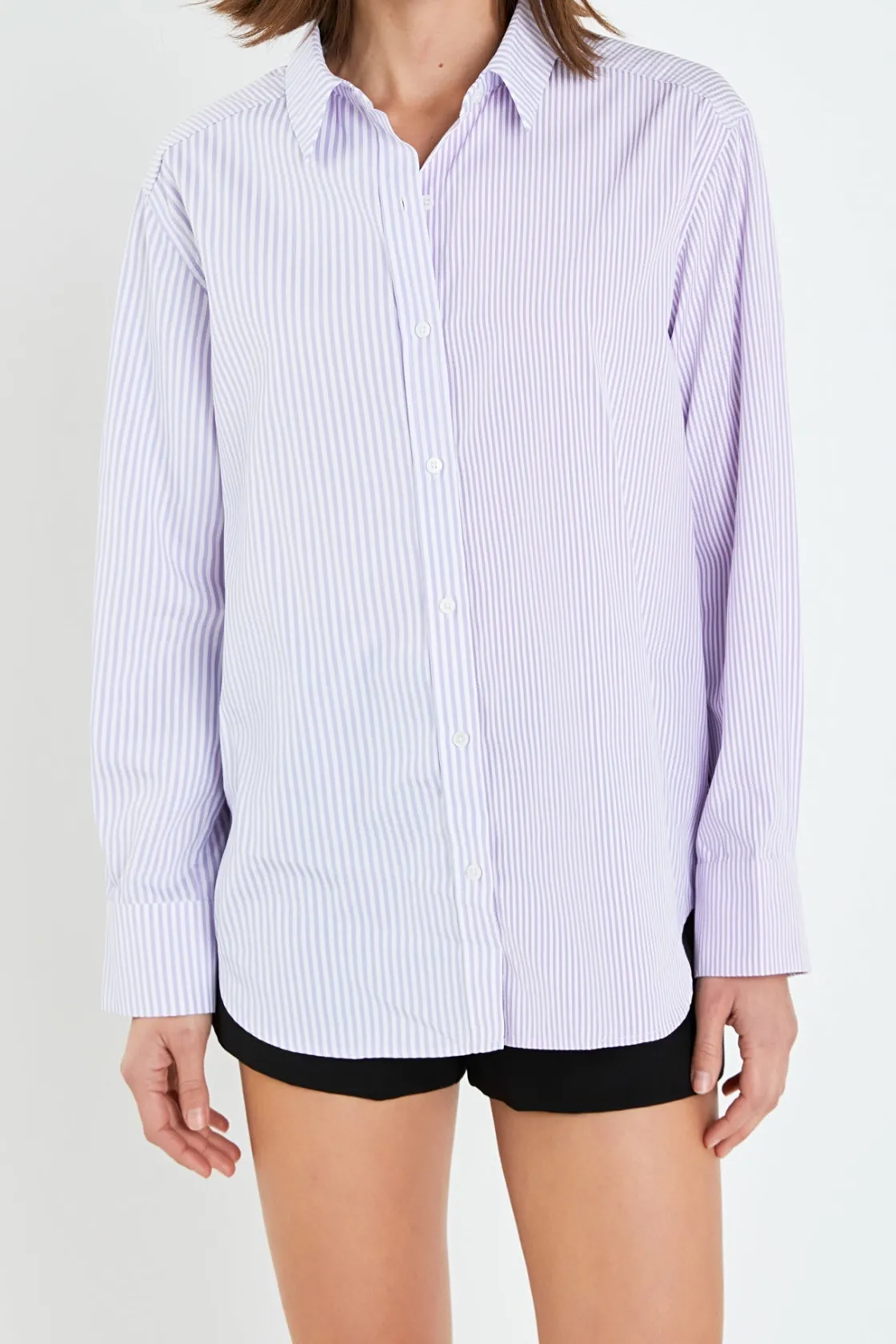 english_factory__stripe_c_5-1.webp ENGLISH FACTORY Shirts & Blouses | Tops*- Stripe Colorblock Shirts