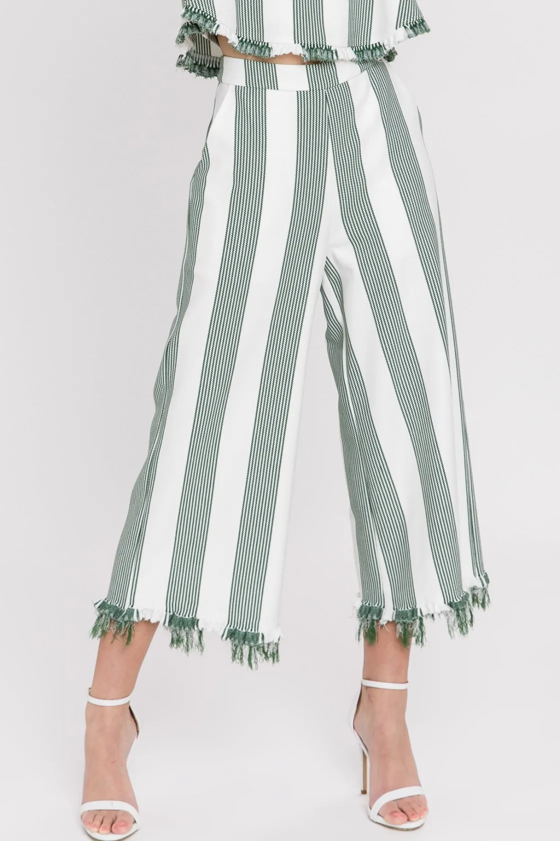 english_factory__stripe_f_10.webp ENGLISH FACTORY Pants | Tops*- Stripe Fringe hem Pants