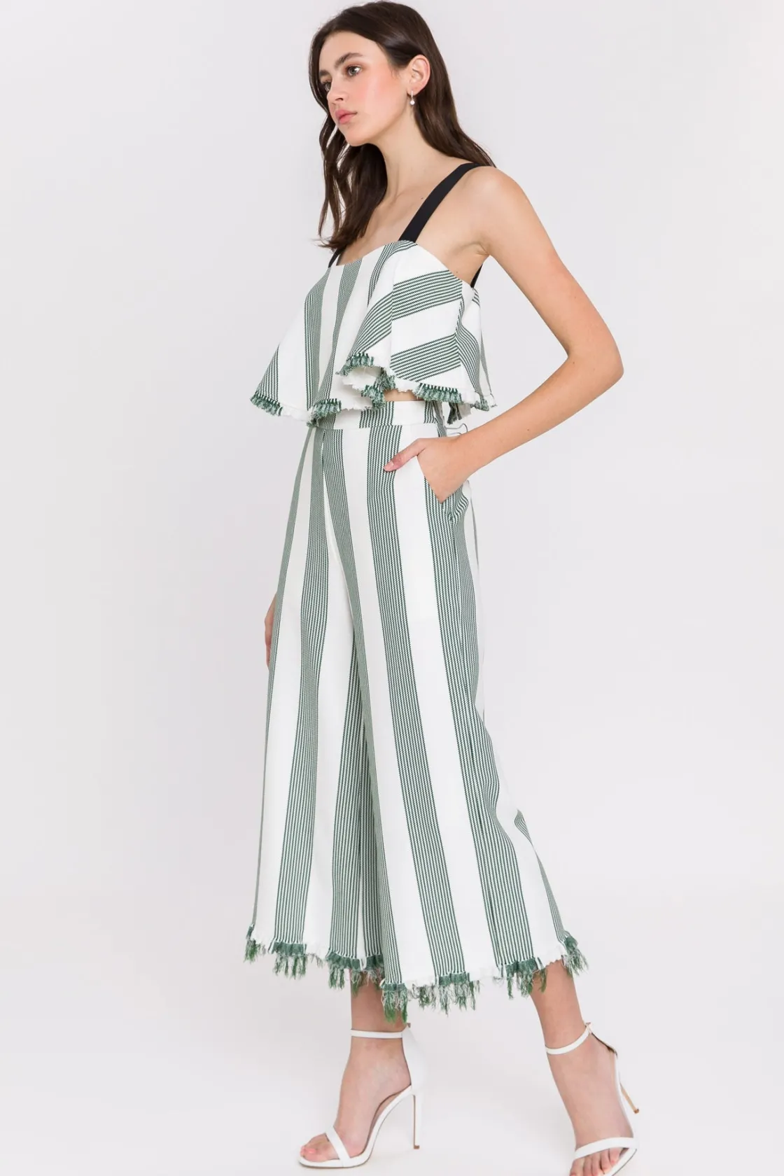 english_factory__stripe_f_11.webp ENGLISH FACTORY Pants | Tops*- Stripe Fringe hem Pants