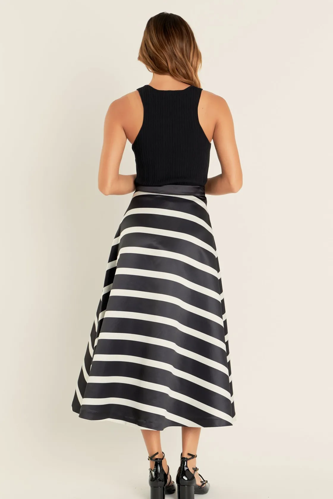 english_factory__stripe_f_2-2.webp ENGLISH FACTORY Skirts | Tops*- Stripe Full Midi Skirt BLACK/WHITE