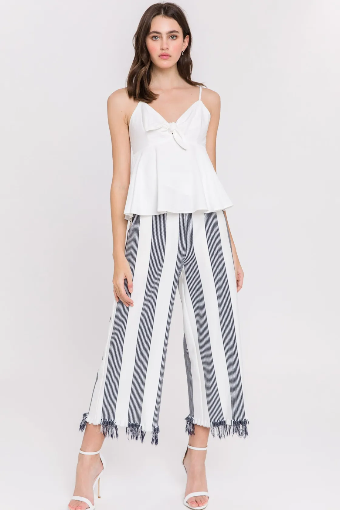 english_factory__stripe_f_4.webp ENGLISH FACTORY Pants | Tops*- Stripe Fringe hem Pants