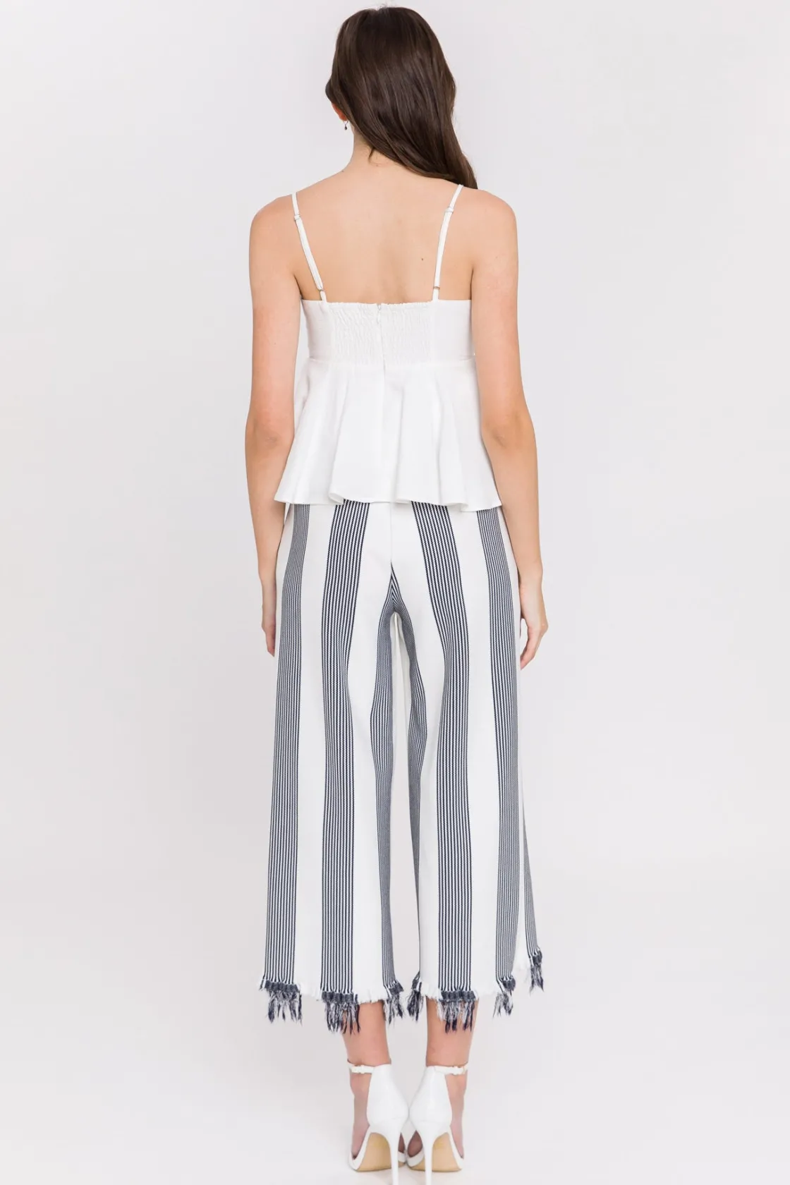 english_factory__stripe_f_7.webp ENGLISH FACTORY Pants | Tops*- Stripe Fringe hem Pants