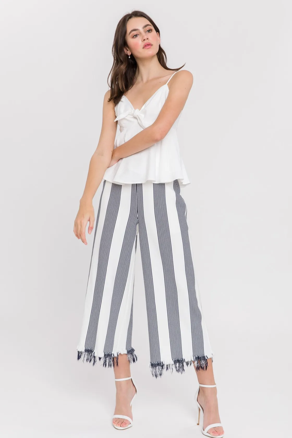english_factory__stripe_f_8.webp ENGLISH FACTORY Pants | Tops*- Stripe Fringe hem Pants