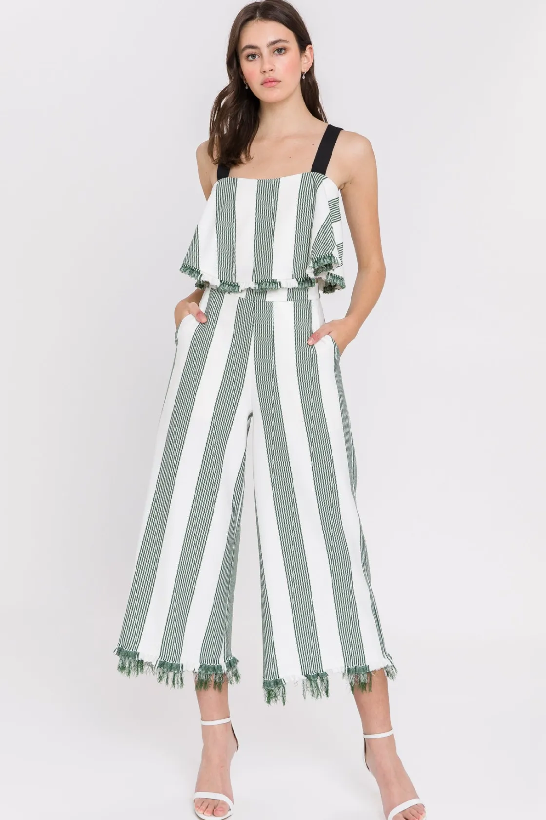 english_factory__stripe_f_9.webp ENGLISH FACTORY Pants | Tops*- Stripe Fringe hem Pants