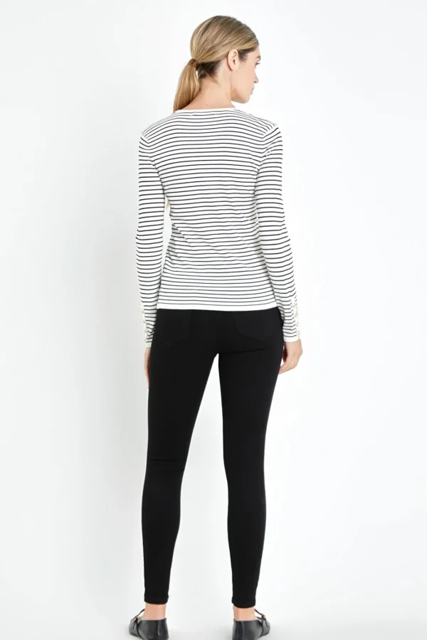 ENGLISH FACTORY Sweaters & Knits | Tops*- Stripe Knit Sweater CREAM/BLACK