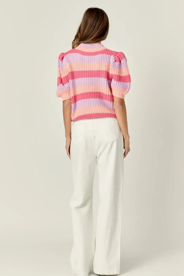 ENGLISH FACTORY Sweaters & Knits | Tops*- Stripe Mockneck Sweater