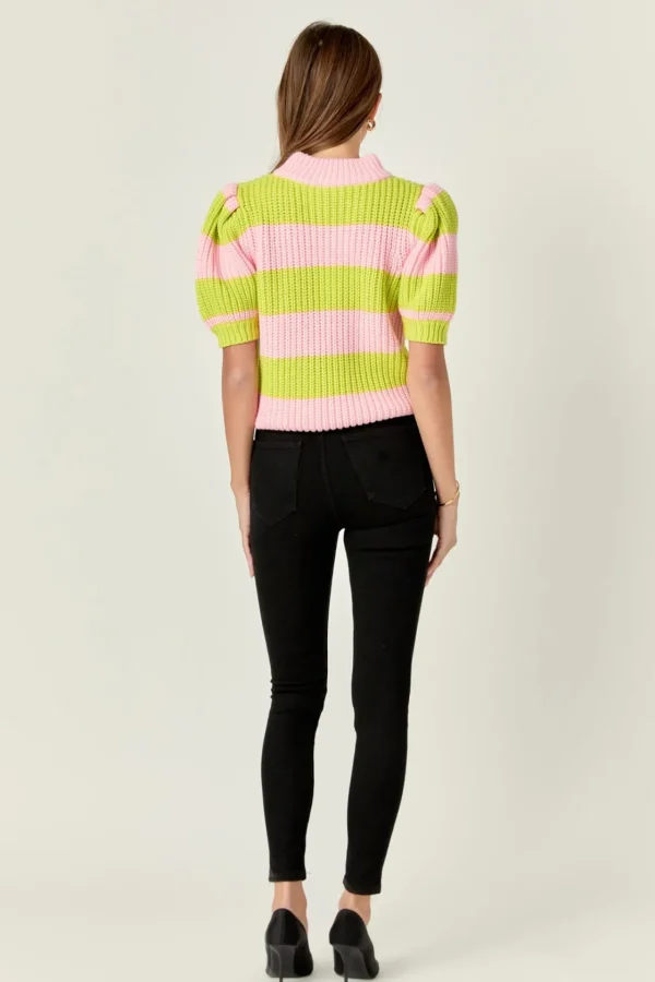 ENGLISH FACTORY Sweaters & Knits | Tops*- Stripe Mockneck Sweater