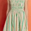 ENGLISH FACTORY Tops*- Stripe Ruffled Midi Dress