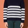 ENGLISH FACTORY Sweaters & Knits | Tops*- Stripe Round Neck Sweater