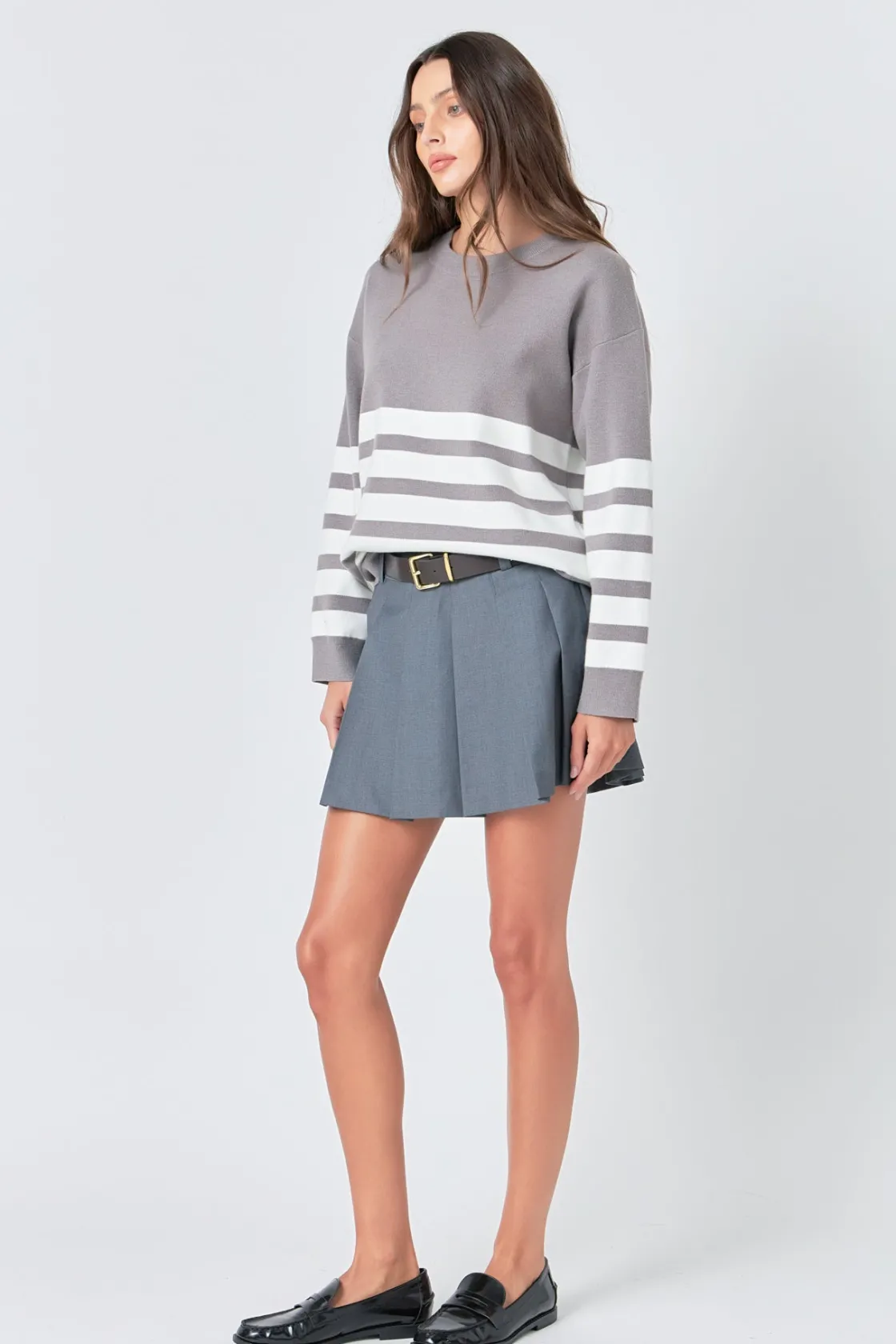english_factory__stripe_r_11-1.webp ENGLISH FACTORY Sweaters & Knits | Tops*- Stripe Round Neck Sweater