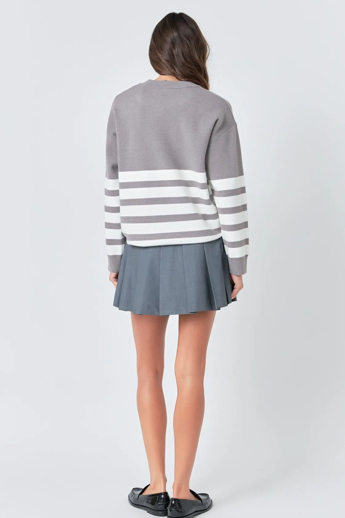 english_factory__stripe_r_12-1.webp ENGLISH FACTORY Sweaters & Knits | Tops*- Stripe Round Neck Sweater