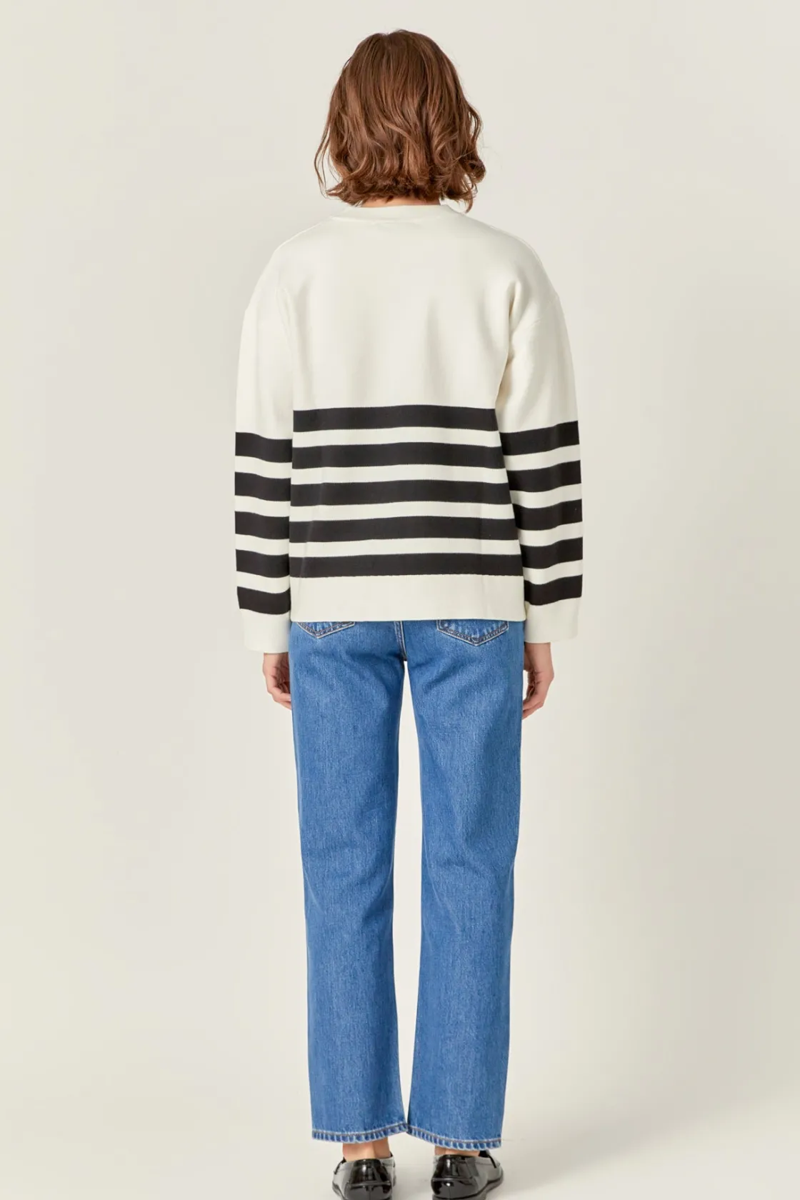 english_factory__stripe_r_7-2.webp ENGLISH FACTORY Sweaters & Knits | Tops*- Stripe Round Neck Sweater
