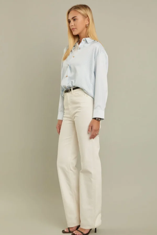 ENGLISH FACTORY Shirts & Blouses*- Stripe Shirt in BLUE