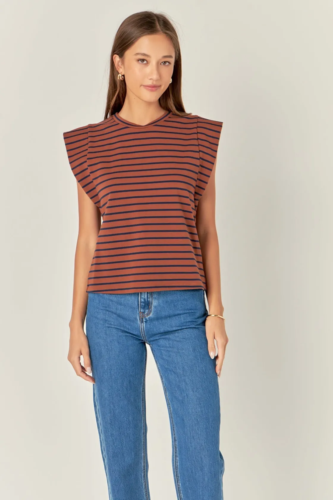 english_factory__stripe_s_13.webp ENGLISH FACTORY Tops*- Stripe Sleeveless T-shirt