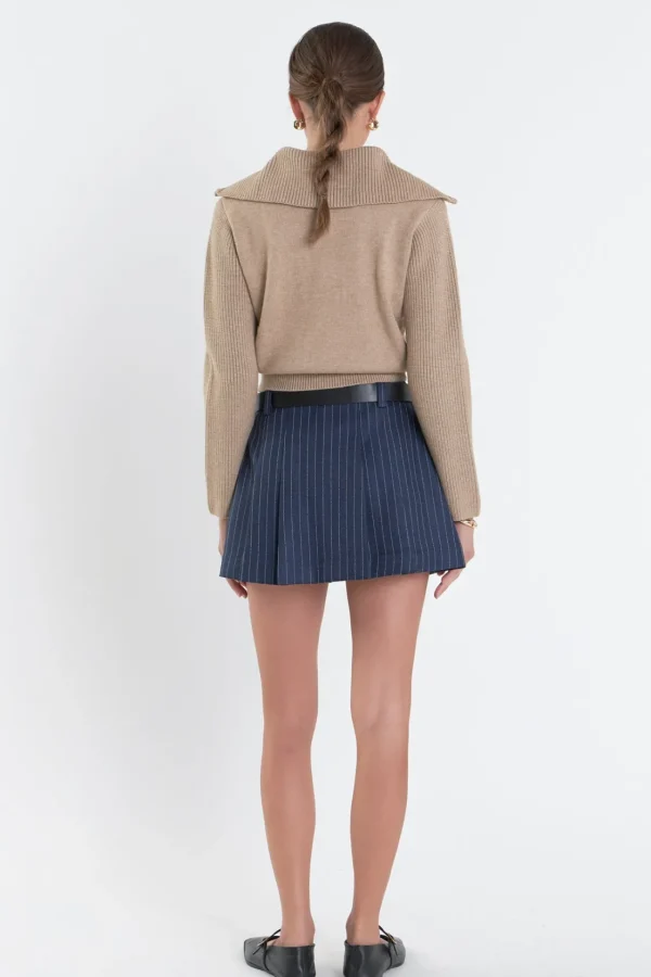 ENGLISH FACTORY Matching Sets | Tops*- Stripe Skort NAVY