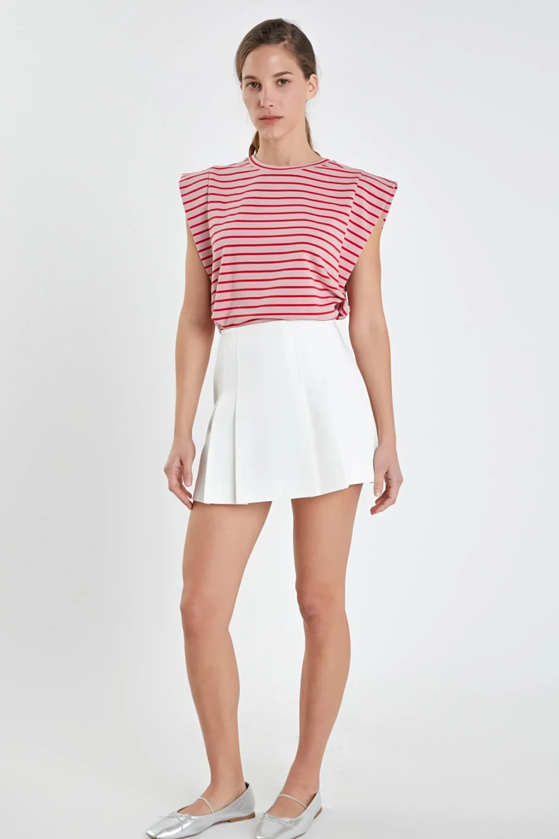 english_factory__stripe_s_21.webp ENGLISH FACTORY Tops*- Stripe Sleeveless T-shirt
