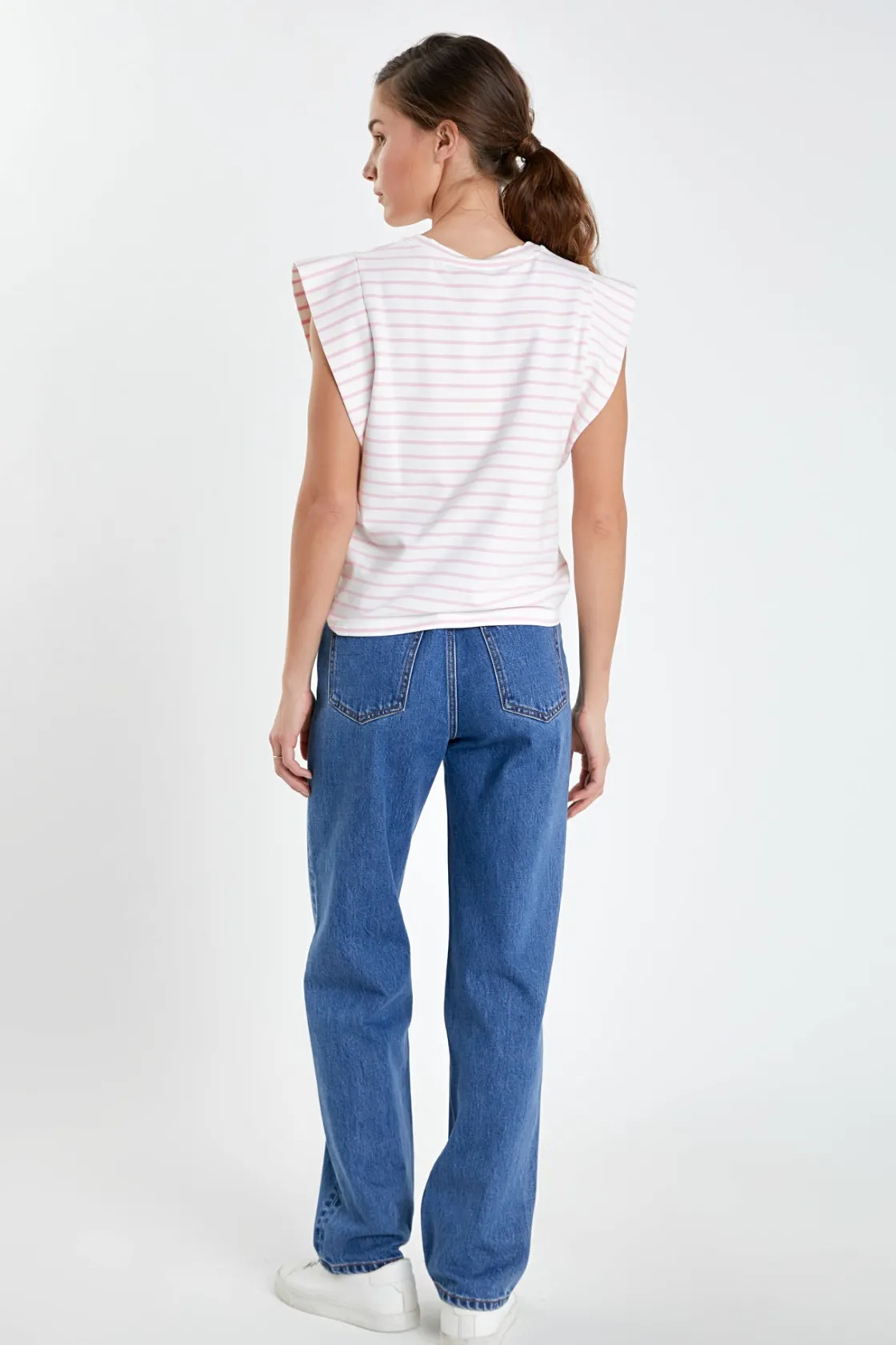 english_factory__stripe_s_27.webp ENGLISH FACTORY Tops*- Stripe Sleeveless T-shirt