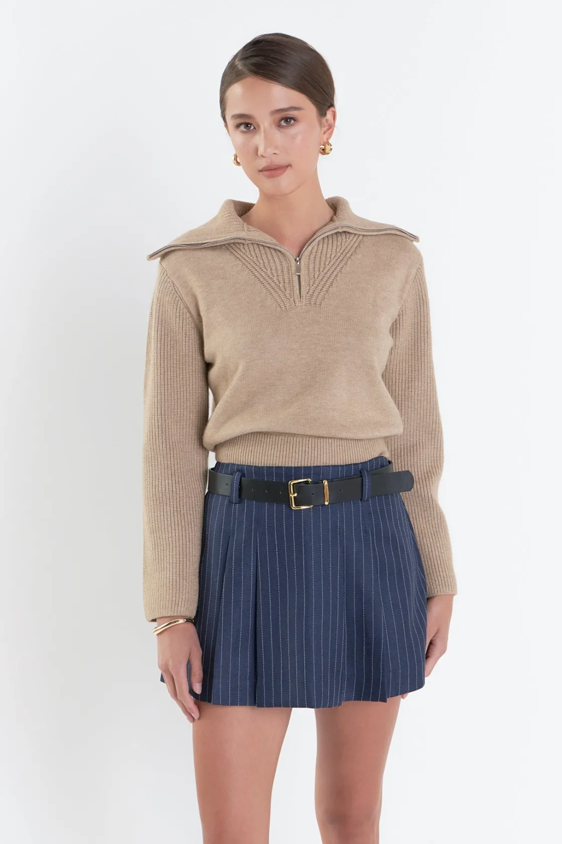 english_factory__stripe_s_3-5.webp ENGLISH FACTORY Matching Sets | Tops*- Stripe Skort NAVY