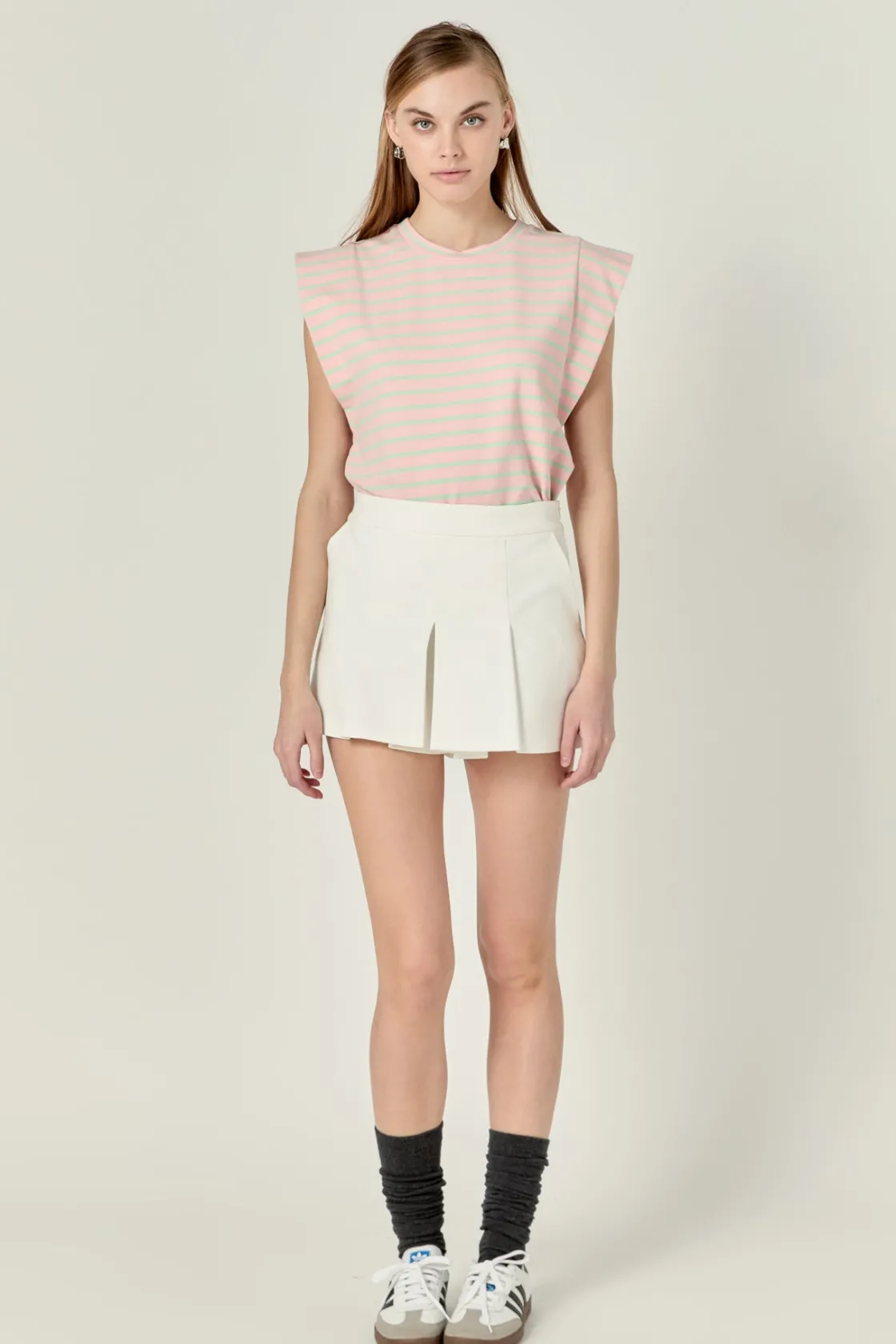 english_factory__stripe_s_4.webp ENGLISH FACTORY Tops*- Stripe Sleeveless T-shirt