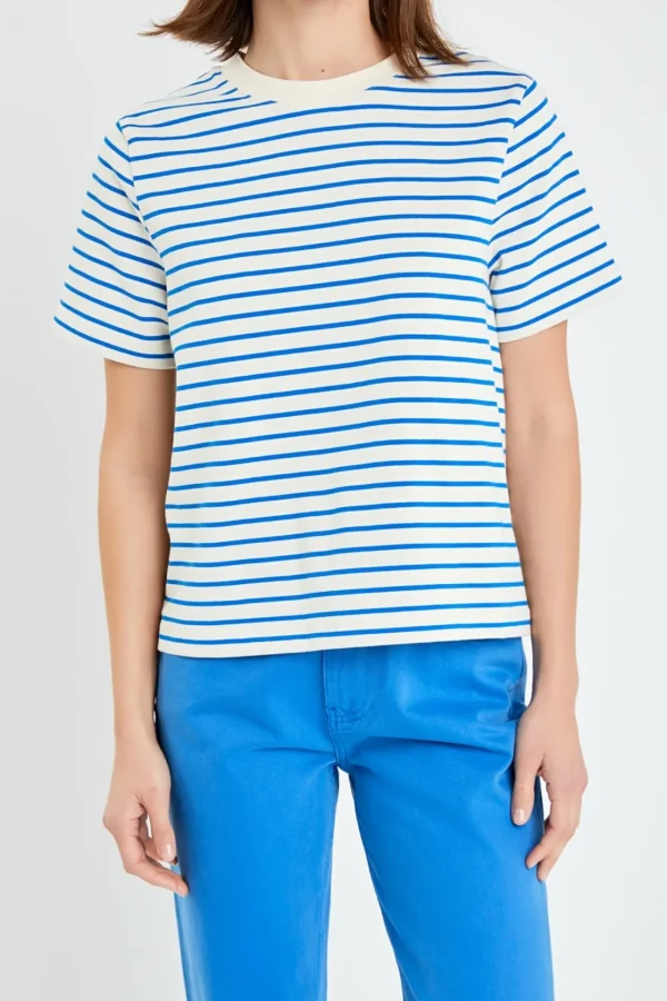 ENGLISH FACTORY Tops*- Stripe T-shirt