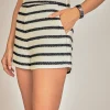 ENGLISH FACTORY Matching Sets | Shorts & Skorts*- Stripe Tweed Shorts OFFWHITE/BLACK