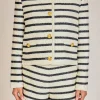ENGLISH FACTORY Matching Sets | Jackets & Coats*- Stripe Tweed Jacket OFFWHITE/BLACK