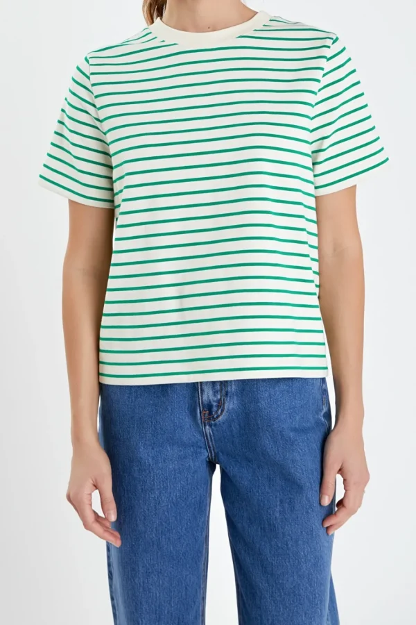 ENGLISH FACTORY Tops*- Stripe T-shirt