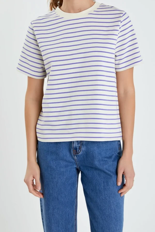 ENGLISH FACTORY Tops*- Stripe T-shirt