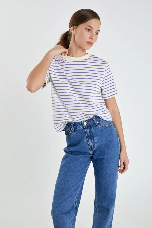 ENGLISH FACTORY Tops*- Stripe T-shirt
